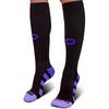 Compression Socks - Black/Purple - Crucial Compression