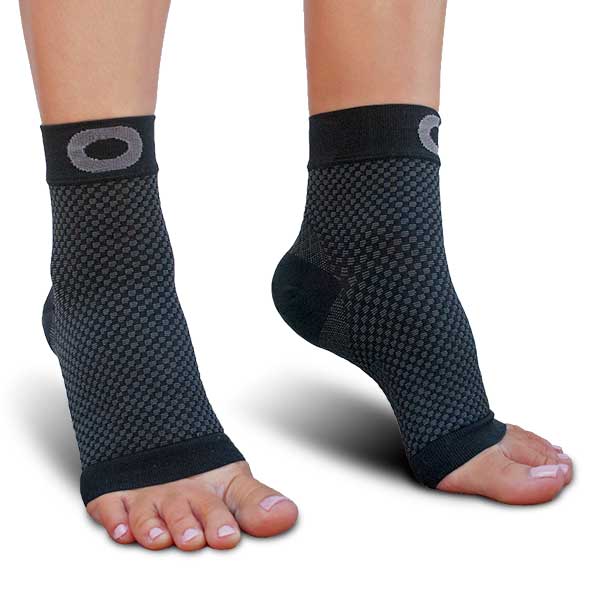 Plantar Fasciitis Socks Black Crucial Compression