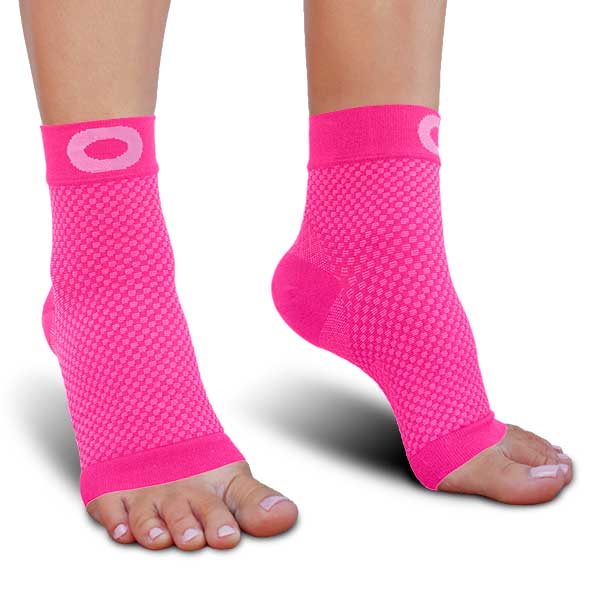 Plantar Fasciitis Socks Pink Crucial Compression
